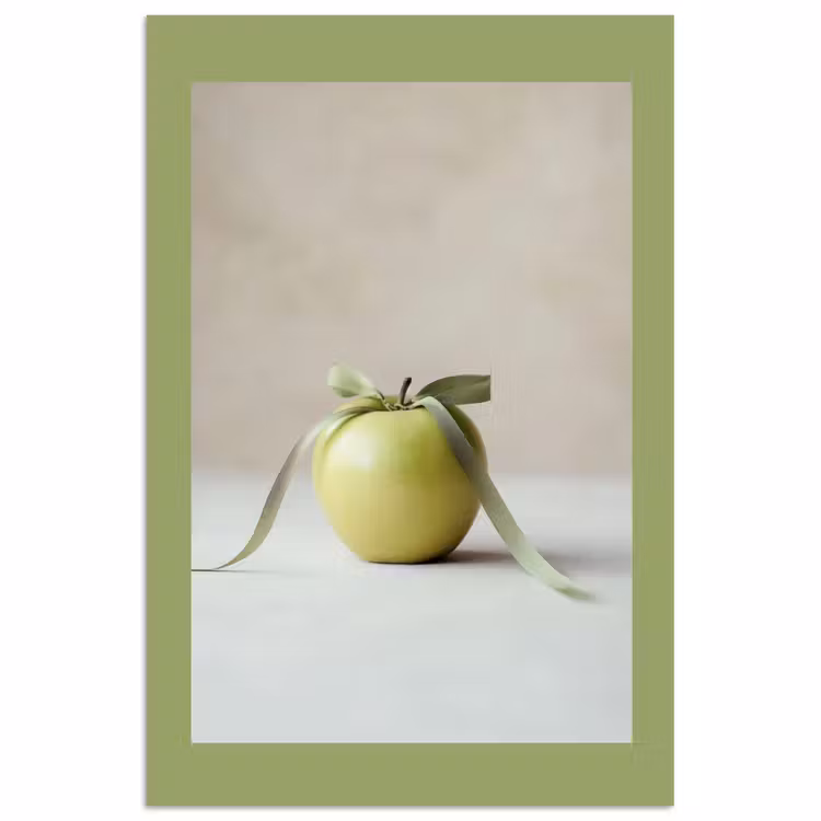 Poster - Groen - Appel - Strikje — 1