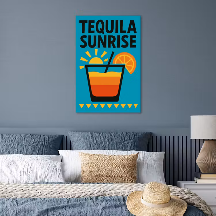 Poster - Illustratie - Tequila - Glas - Blauw — 3