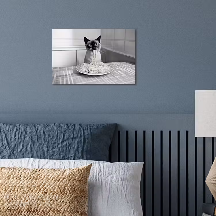 Poster - Kat - Siamees - Zwart Wit - Schattig - Dieren — 3