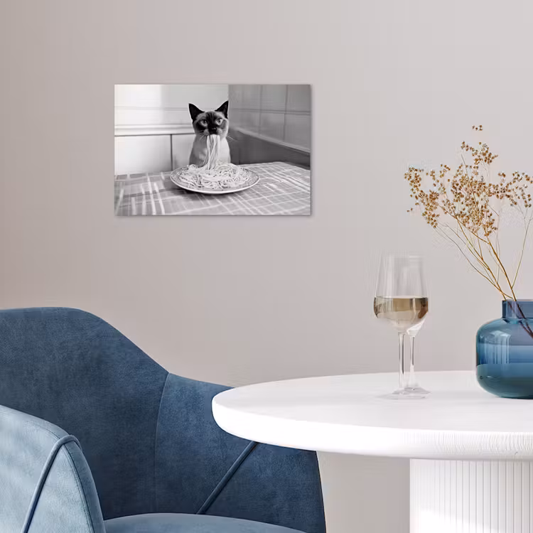 Poster - Kat - Siamees - Zwart Wit - Schattig - Dieren — 4