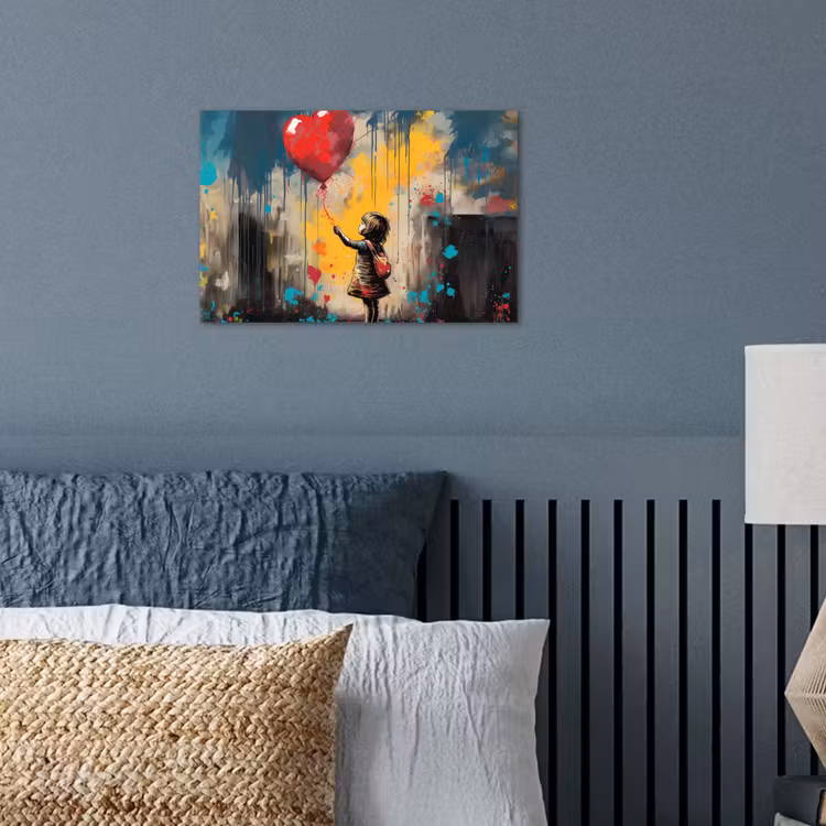 Poster - Meisje - Ballon - Hart - Graffiti — 3