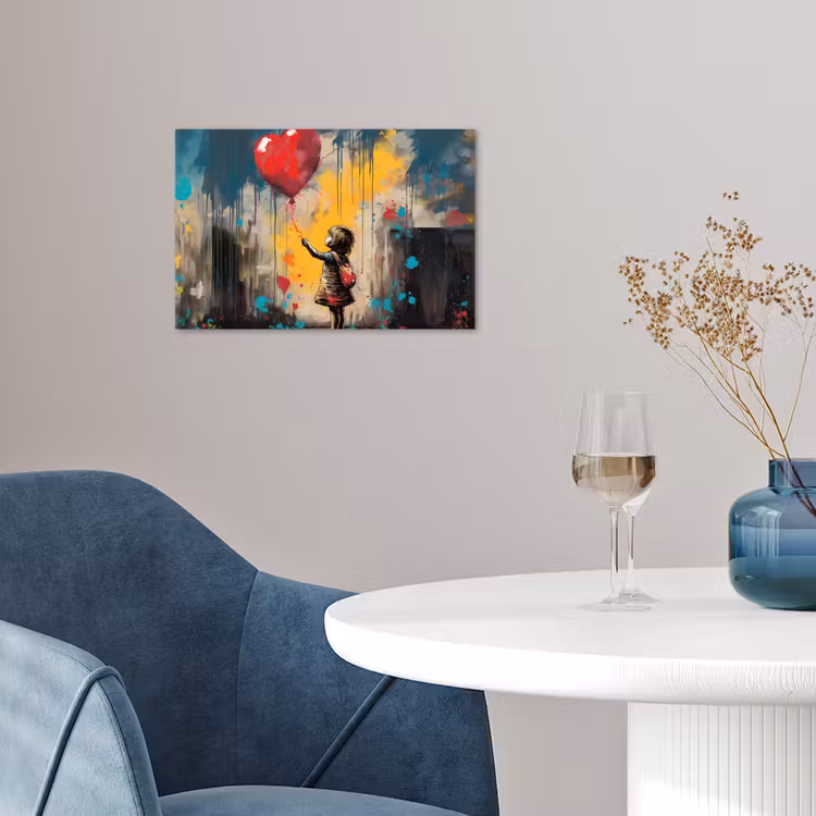 Poster - Meisje - Ballon - Hart - Graffiti — 4