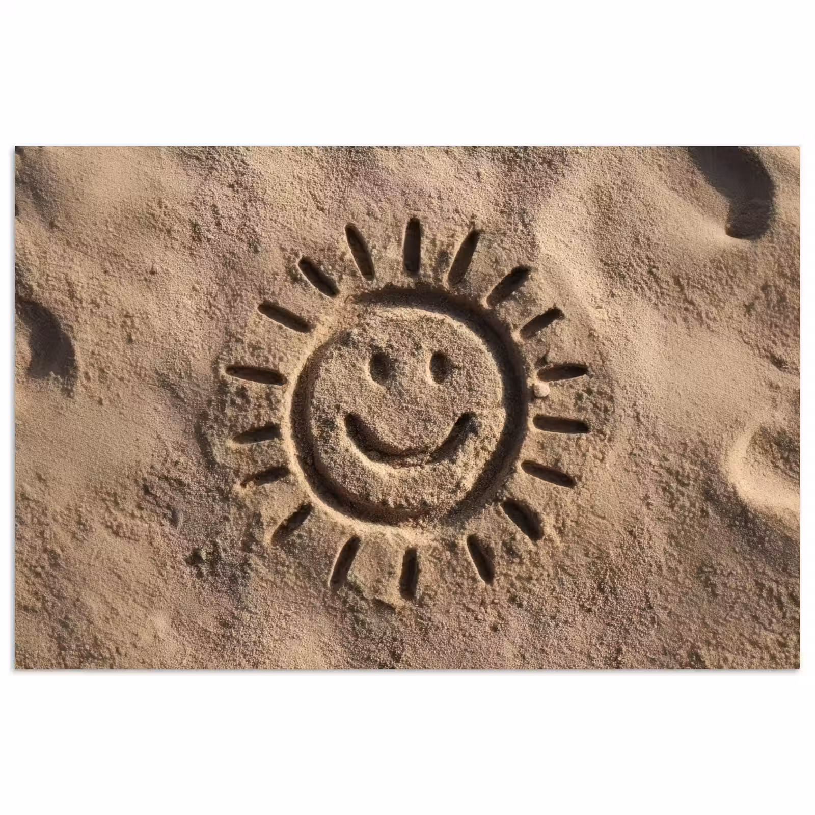 Poster - Gezichtje - Zon - Zand - Getekend — 1