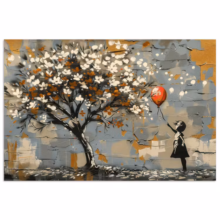 Poster - Boom - Graffiti - Banksy Style - Balloon Girl — 1