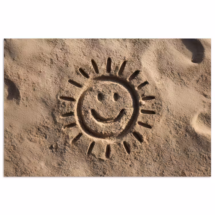 Poster - Gezichtje - Zon - Zand - Getekend — 1