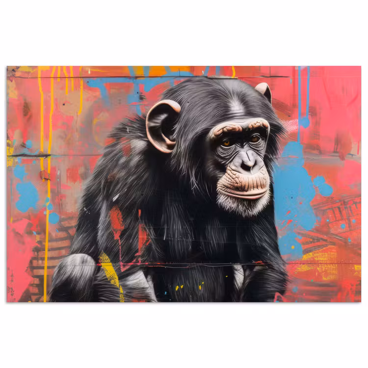 Poster - Graffiti - Chimpansee - Dieren - Street art - Banksy — 1
