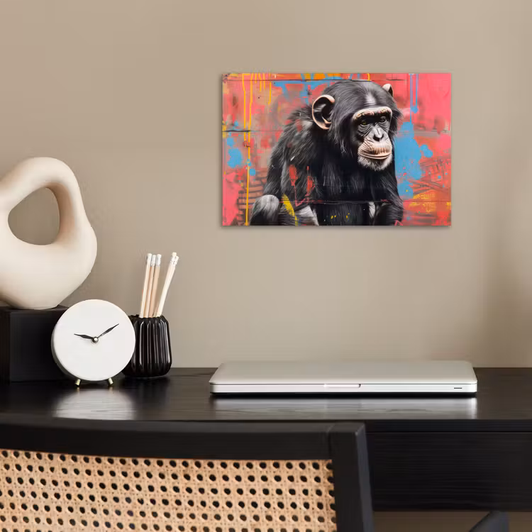 Poster - Graffiti - Chimpansee - Dieren - Street art - Banksy — 2