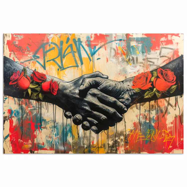 Poster - Graffiti - Rozen - Handen - Street art - Banksy — 1