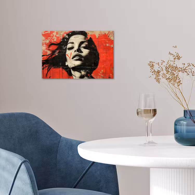 Poster - Graffiti - Vrouw - Rood - Street art - Banksy — 4