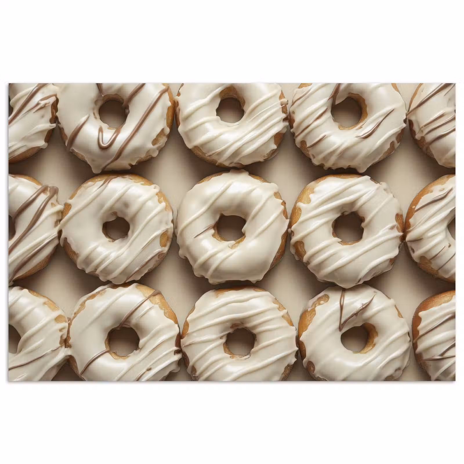 Poster - Donuts - Chocolade - Wit - Beige — 1