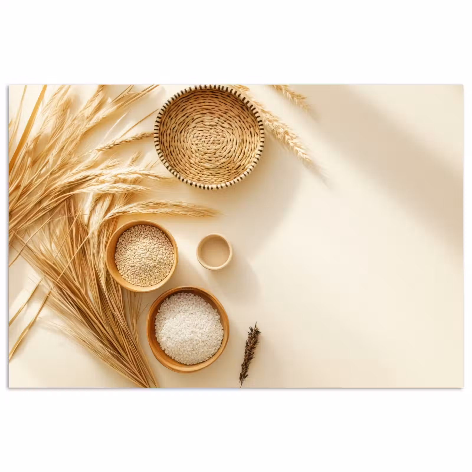 Poster - Granen - Hout - Kom - Beige — 1