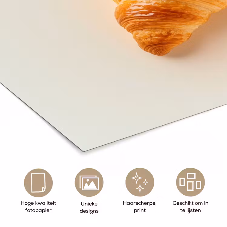 Poster - Croissant - Brood - Beige — 5