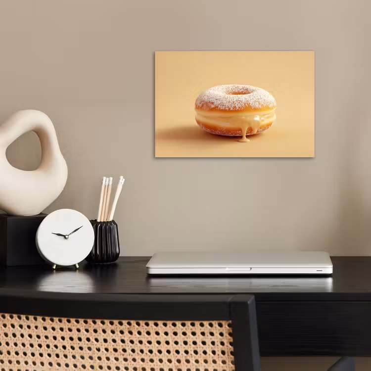 Poster - Donut - Romig - Poedersuiker - Beige — 2