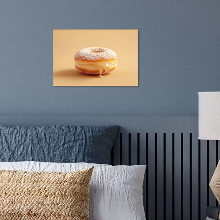 Poster - Donut - Romig - Poedersuiker - Beige — 3