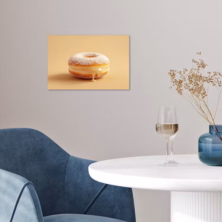 Poster - Donut - Romig - Poedersuiker - Beige — 4