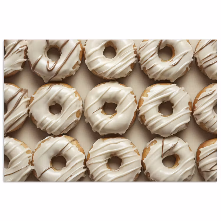 Poster - Donuts - Chocolade - Wit - Beige — 1