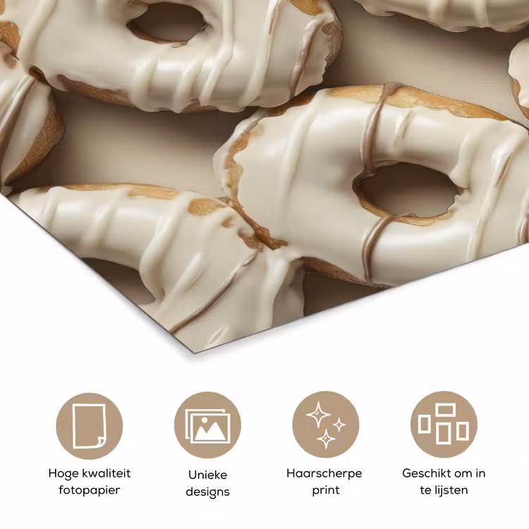 Poster - Donuts - Chocolade - Wit - Beige — 5