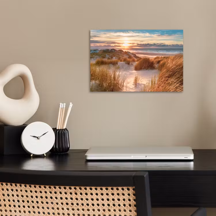 Poster - Duin - Planten - Zonsondergang - Strand - Zee — 2