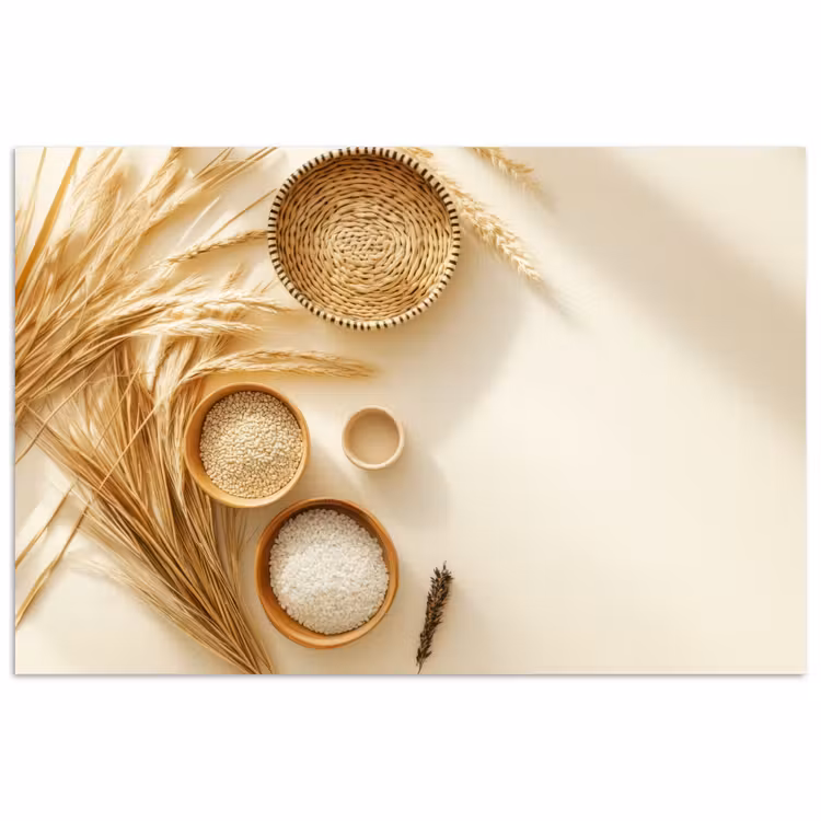 Poster - Granen - Hout - Kom - Beige — 1