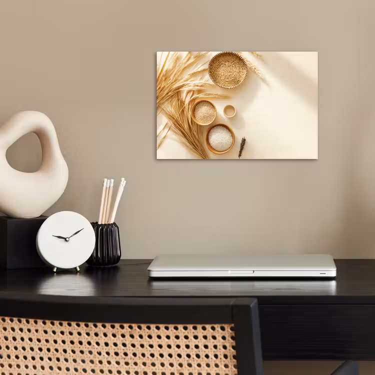 Poster - Granen - Hout - Kom - Beige — 2