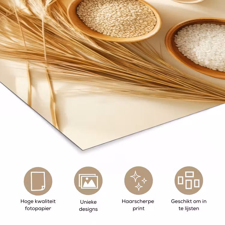 Poster - Granen - Hout - Kom - Beige — 5