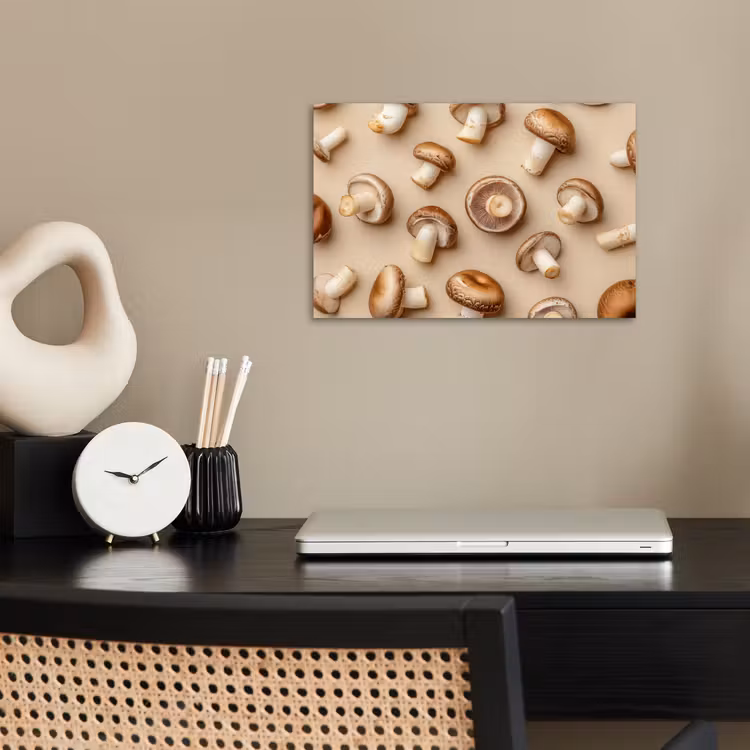 Poster - Kastanje Champignons - Beige — 2