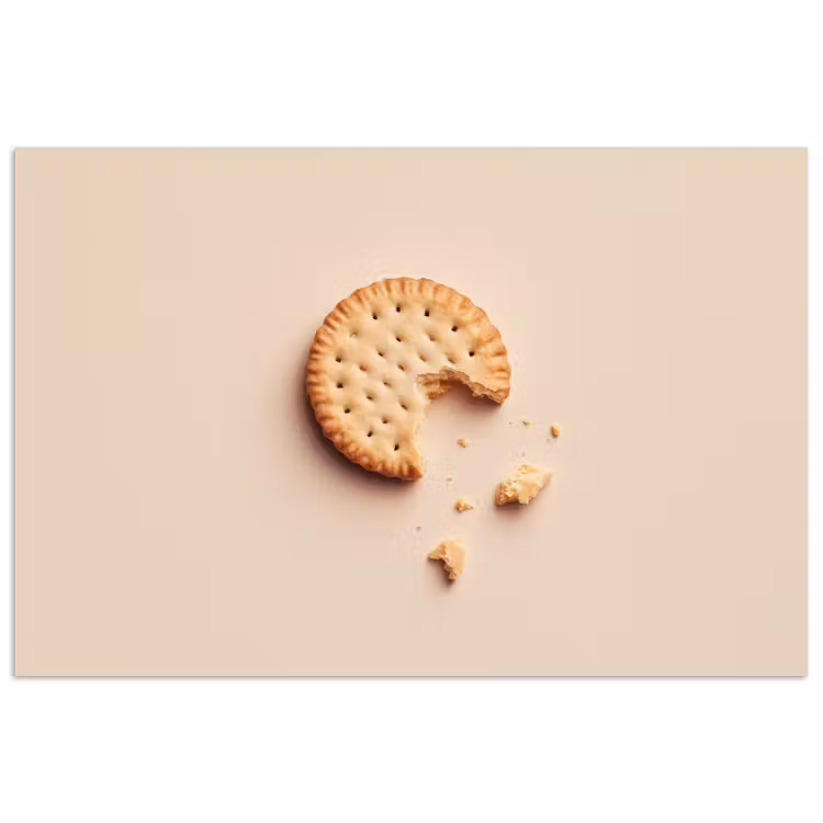 Poster - Koekje - Kruimels - beige — 1