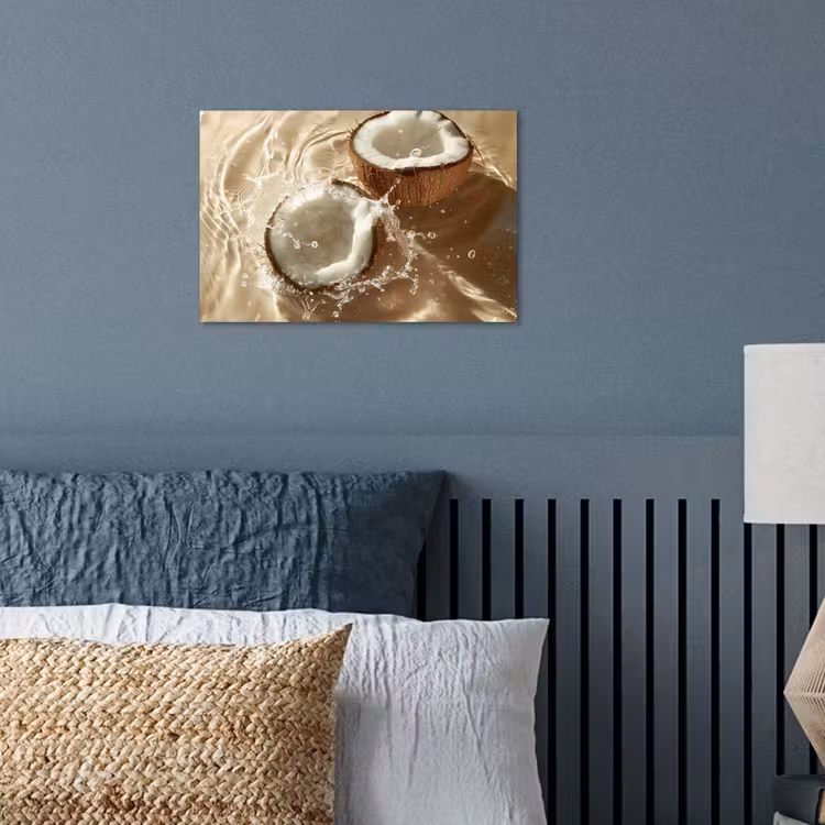 Poster - Kokosnoot - Water - Beige - Spetters — 3