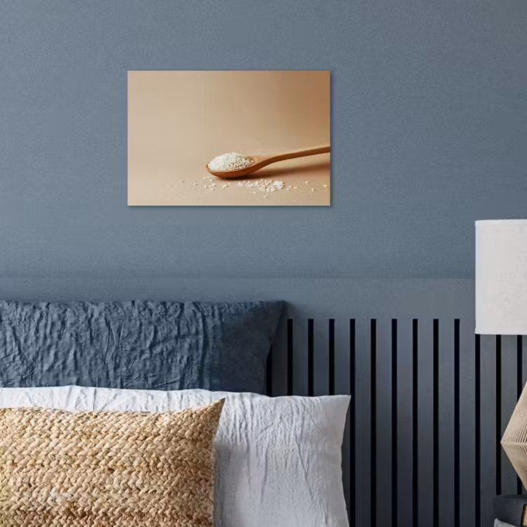 Poster - Lepel - Rijst - Hout - Beige — 3