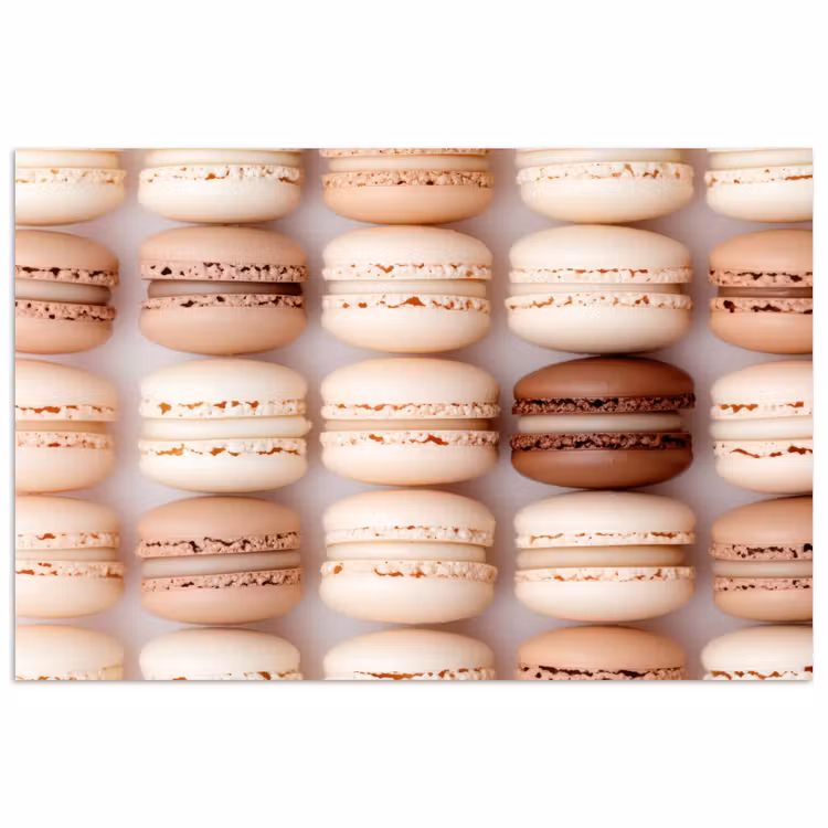 Poster - Macarons - Beige - Bruin — 1