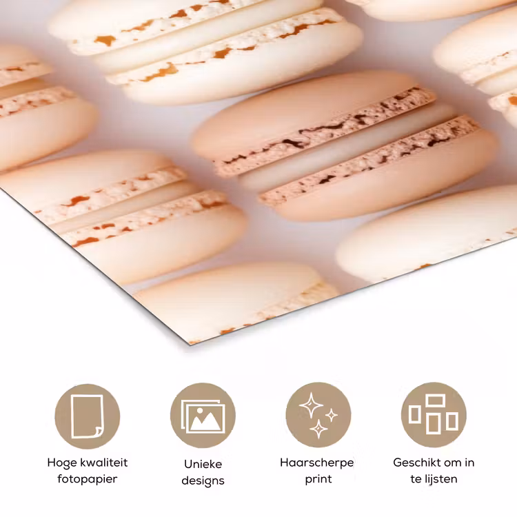 Poster - Macarons - Beige - Bruin — 5