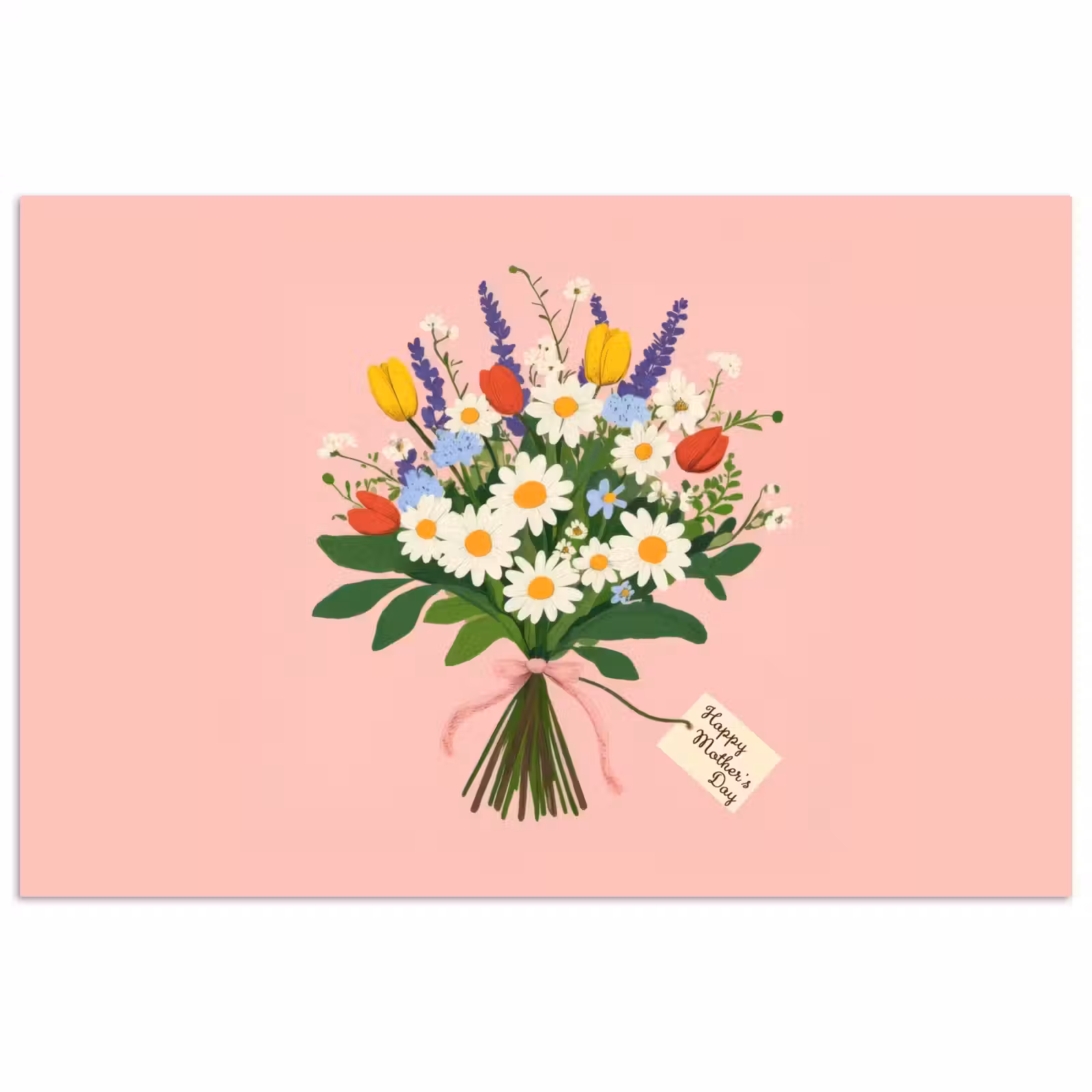 Poster - Bloemen - Lint - Kaartje — 1
