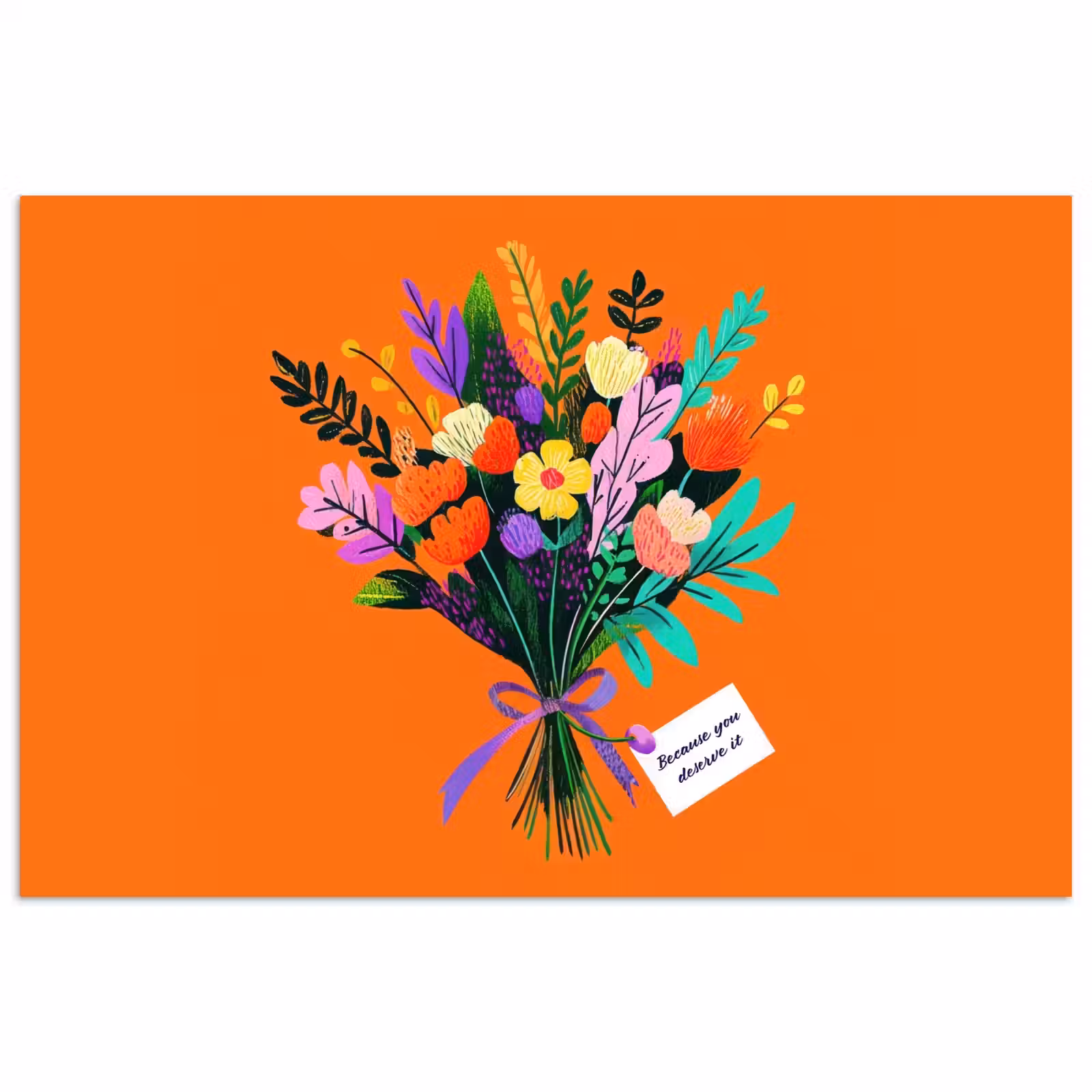 Poster - Kaartje - Boeket - Bloemen — 1