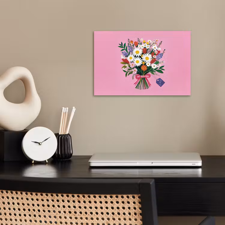 Poster - Bloemen - Quote - Kaartje - Kleurrijk — 2