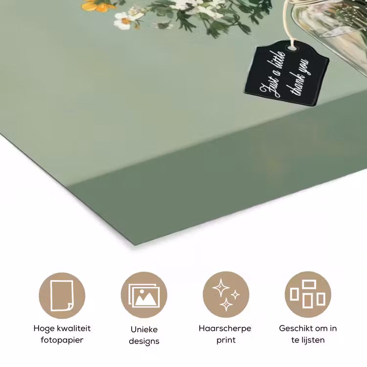 Poster - Bloemen - Vaas - Kaartje — 5