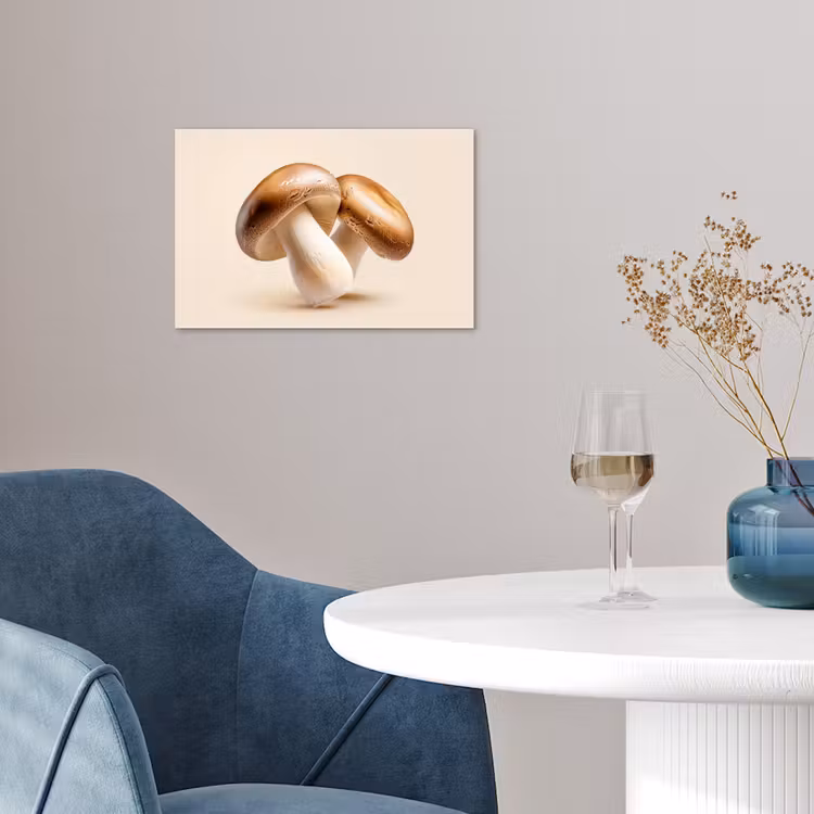 Poster - Champignons - Zacht - Beige — 4
