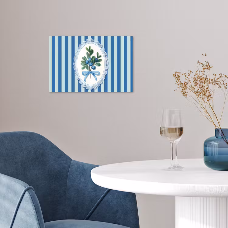 Poster - Illustratie - Bessen - Blauw - Strepen — 4