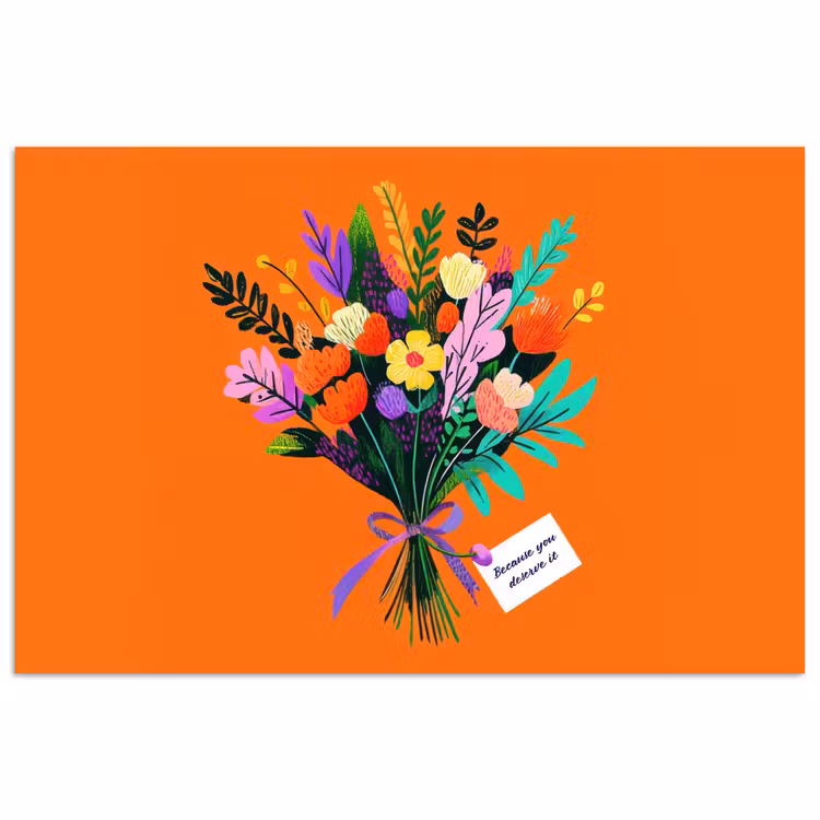 Poster - Kaartje - Boeket - Bloemen — 1