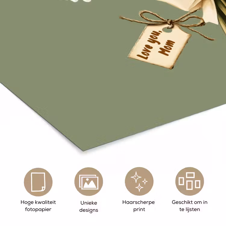 Poster - Lint - Boeket - Groen - Quote — 5