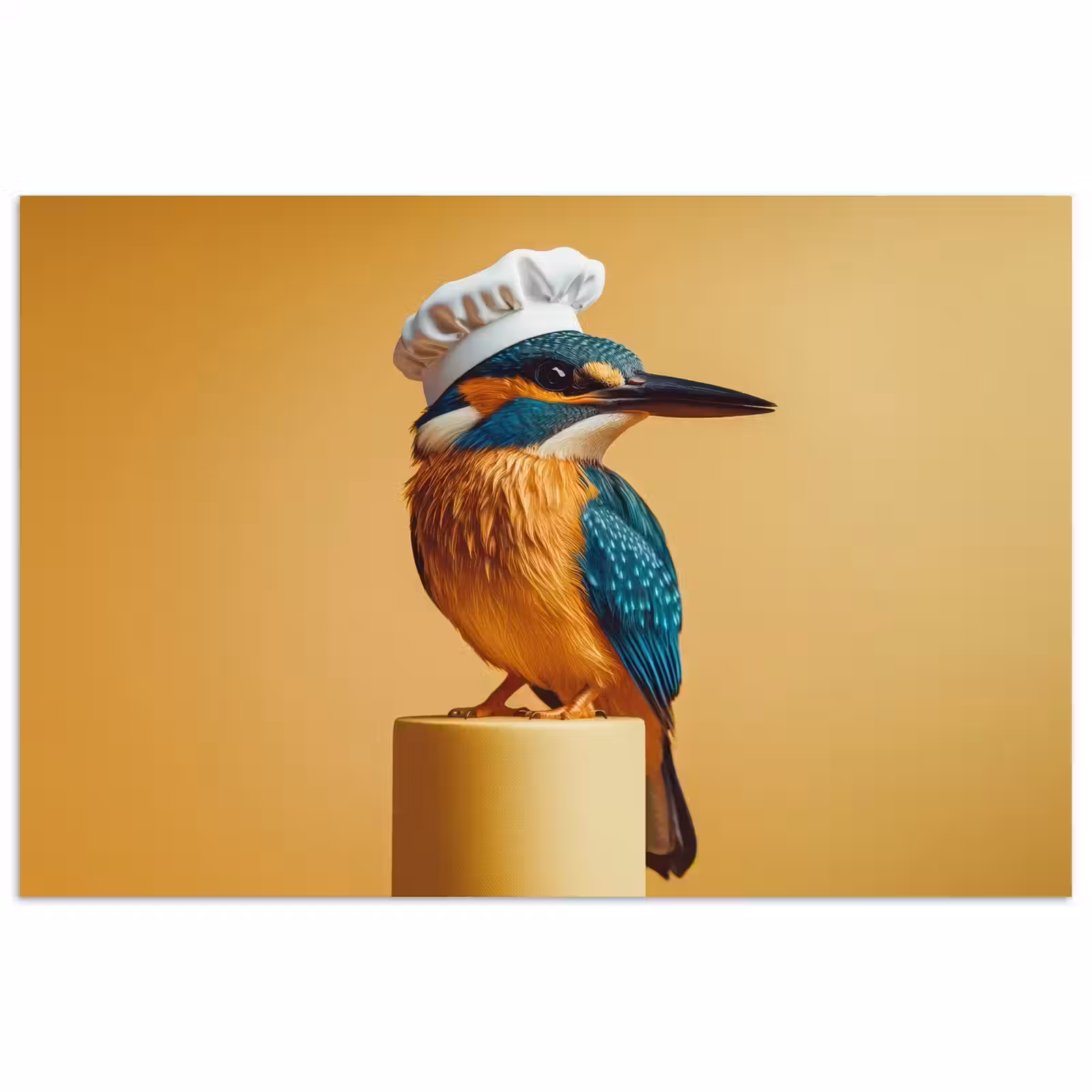 Poster - Ijsvogel - Pilaar - Koksmuts - Vogel — 1