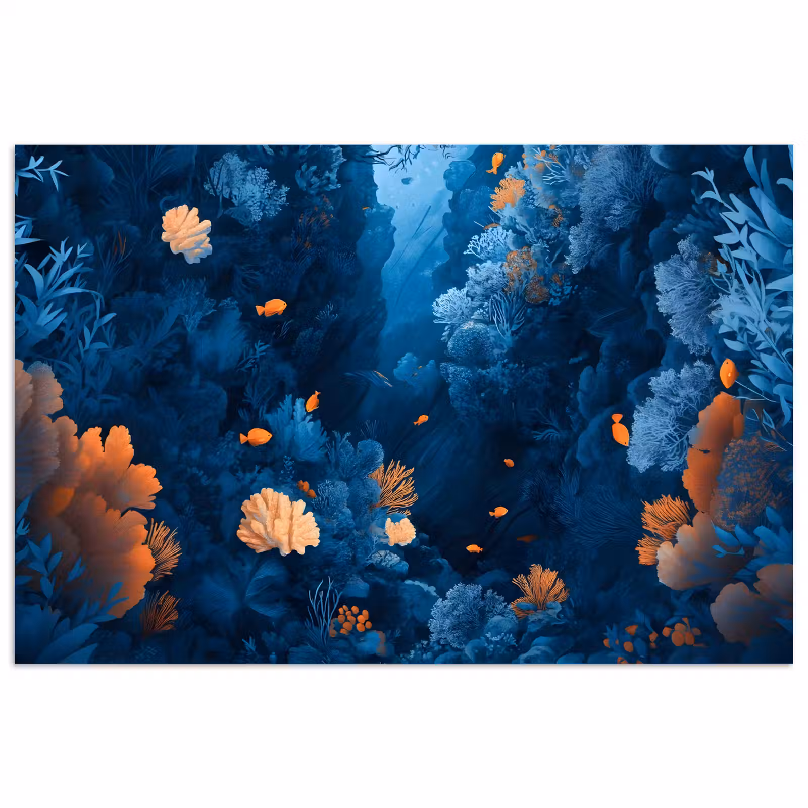 Poster - Koraalrif - Vissen - Oceaan - Blauw — 1