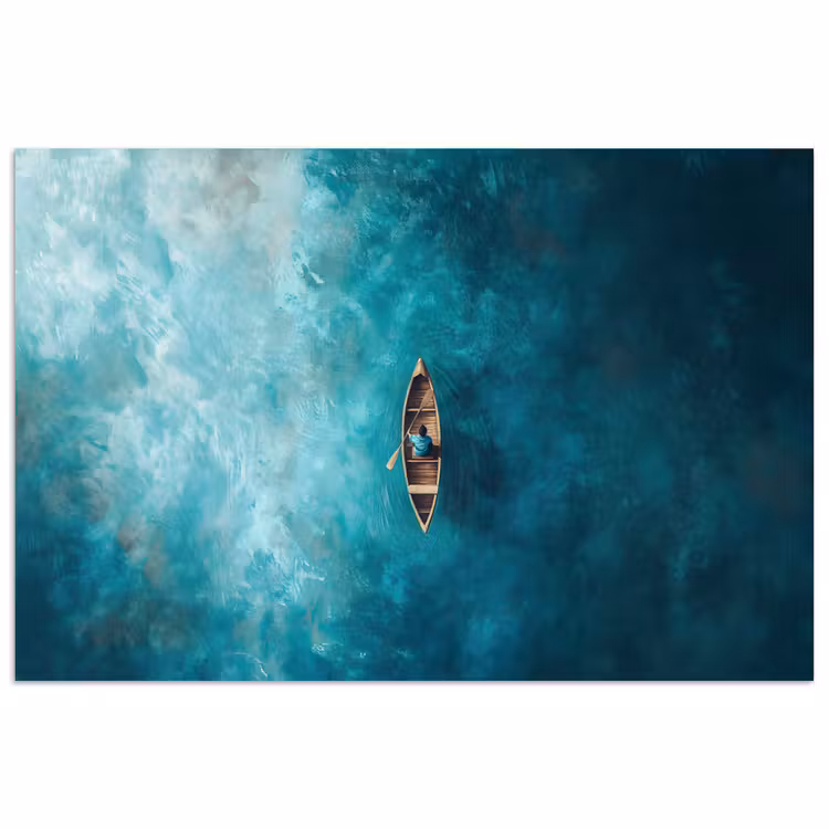 Poster - Bootje - Water - Blauw — 1