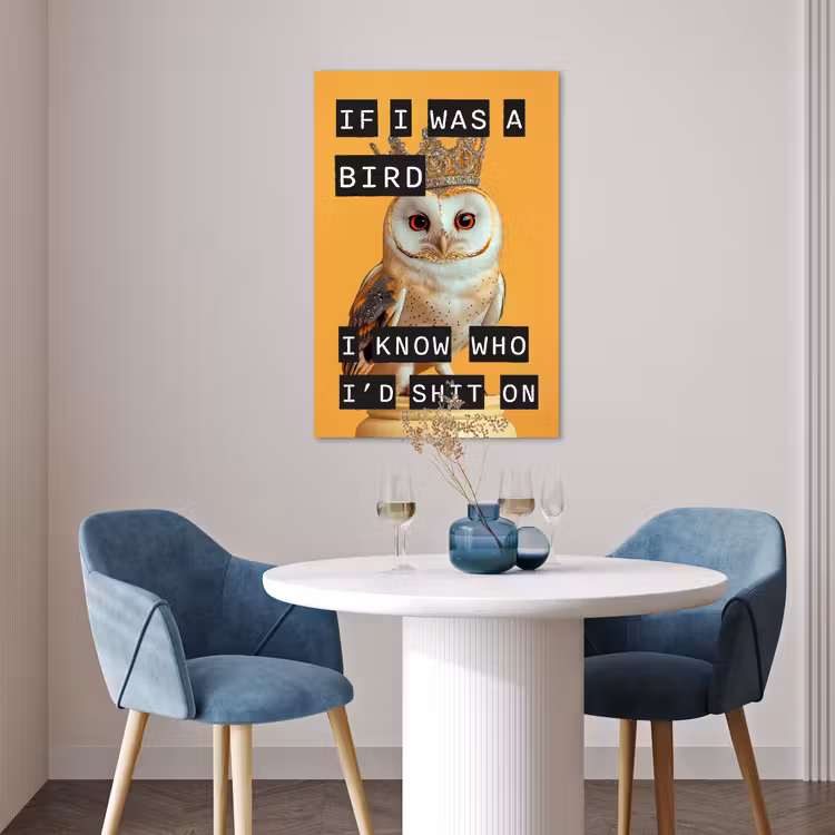 Poster - Geel - Uil - Vogel - Decoratie — 4