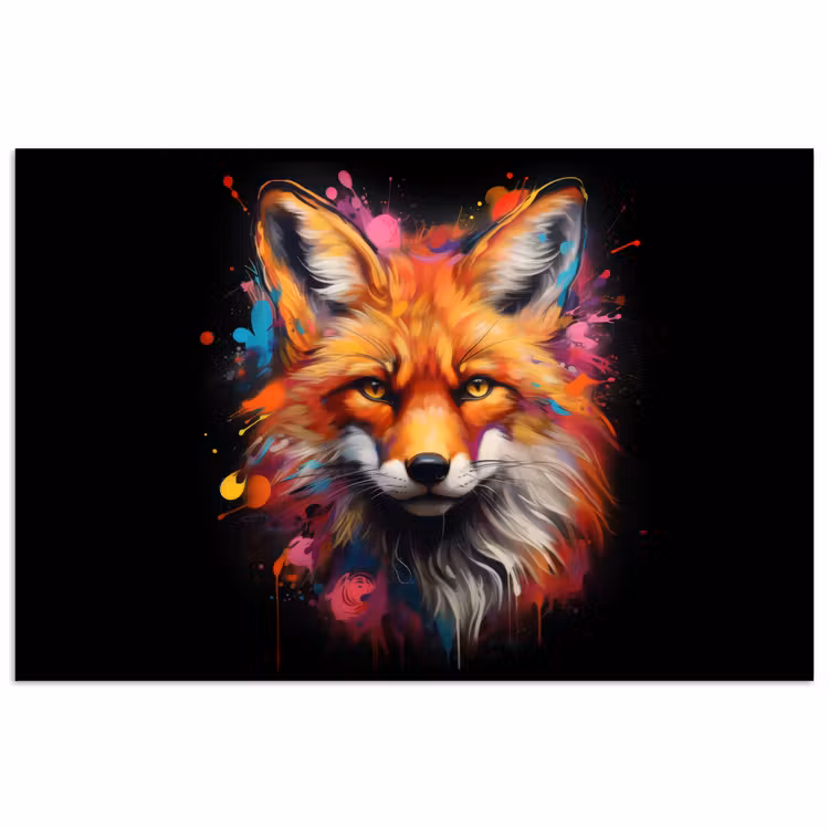 Poster - Graffiti - Vos - Zwart - Pop art — 1