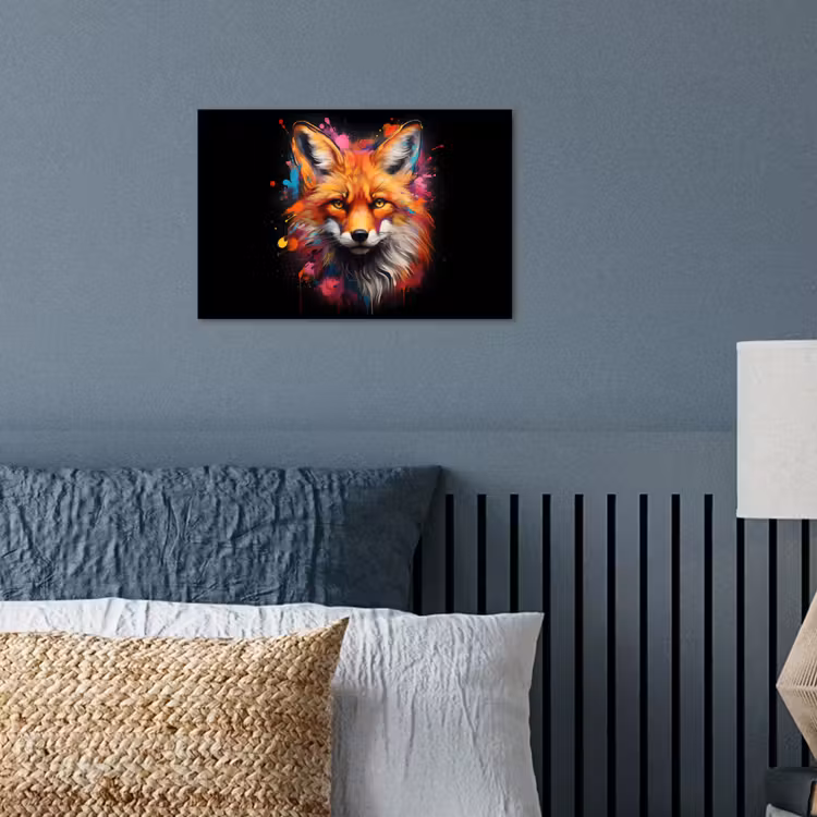 Poster - Graffiti - Vos - Zwart - Pop art — 3