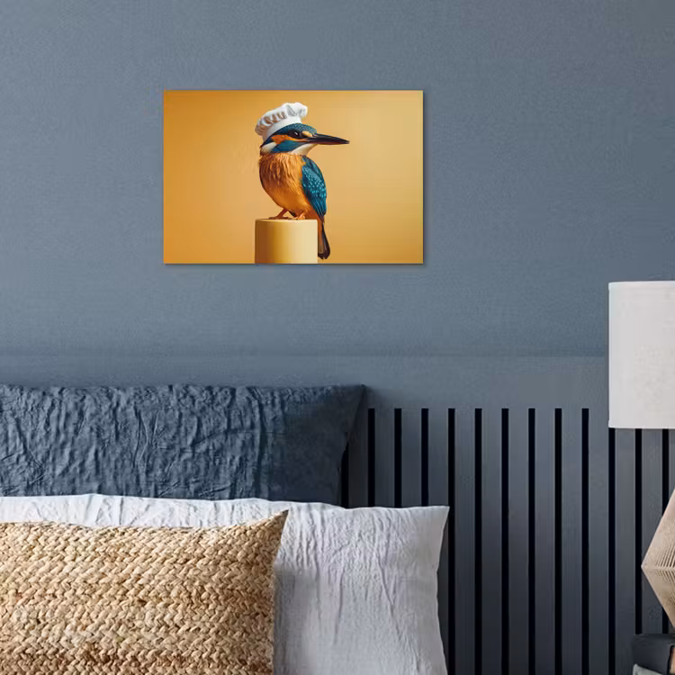 Poster - Ijsvogel - Pilaar - Koksmuts - Vogel — 3
