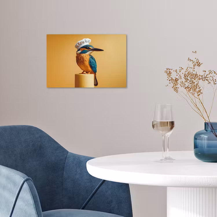 Poster - Ijsvogel - Pilaar - Koksmuts - Vogel — 4