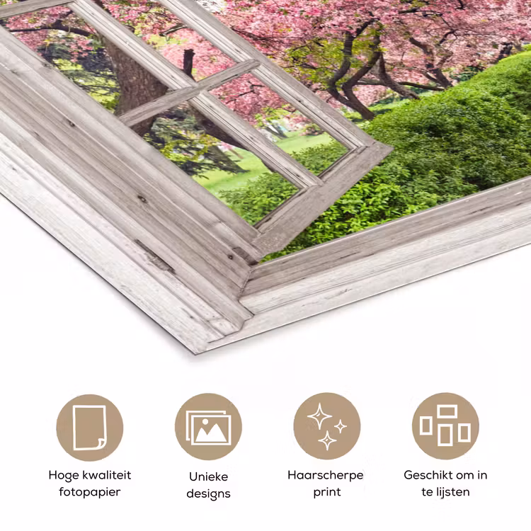 Poster - Japans - Sakura - Bloesem - Boom - Bloesem takken - Doorkijk — 5