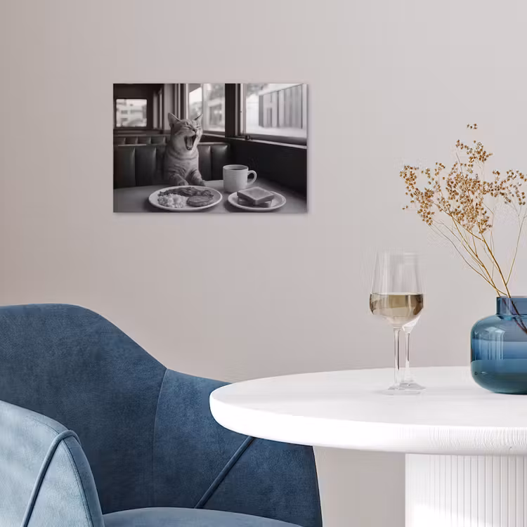Poster - Kat - Koffie - Brood - Zwart — 4