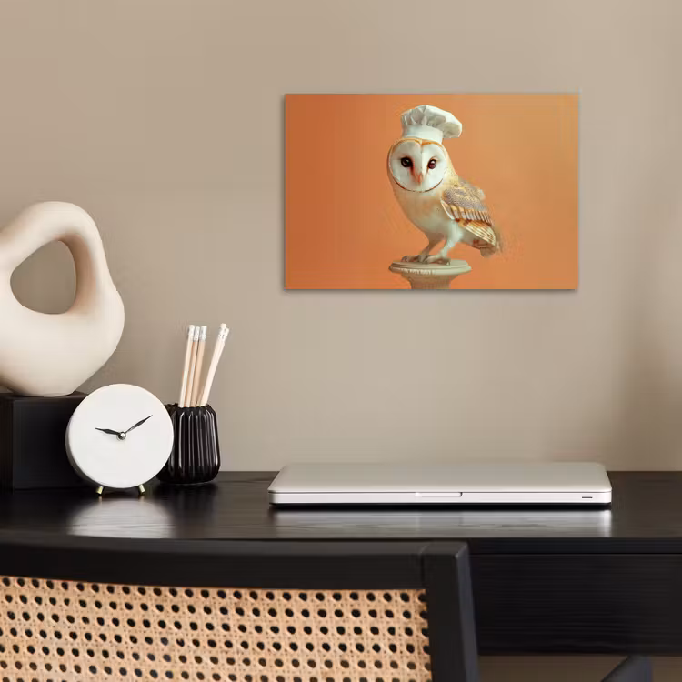 Poster - Kerkuil - Koksmuts - Oranje - Vogel — 2